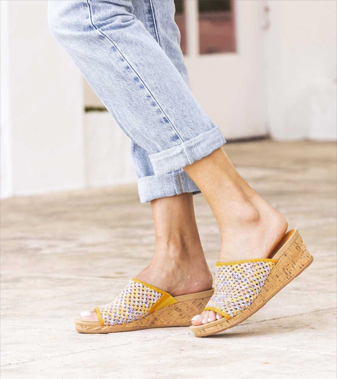 Flossey Wedge Slide Sandal | Baretraps